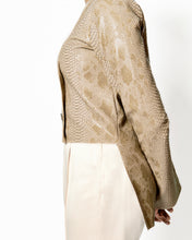 Load image into Gallery viewer, Faux leather asymmetrical Top with a snakeskin texture
